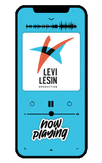 LeviLesinProductions music listen levi now playing Sticker
