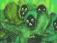 Group Hug Skull GIF