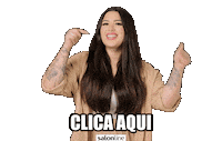 Lisa Clica Aqui Sticker by Salon Line