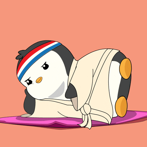 Fitness Yoga GIF by Pudgy Penguins