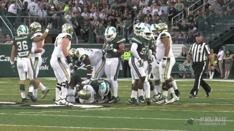 football athletics GIF by GreenWave