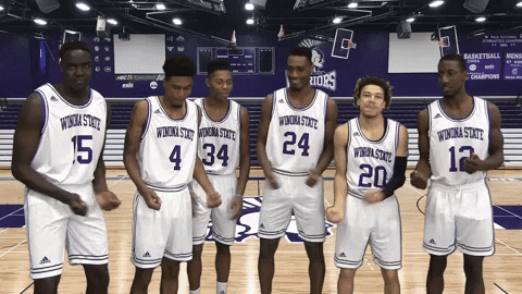 Basketball Warriors GIF by WinonaStateATH