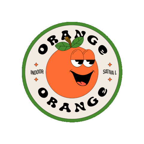 Orange Sticker by Weedly