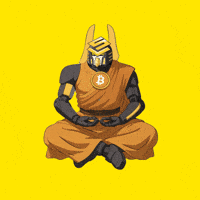 satlayer zen relaxing mecha meditating GIF