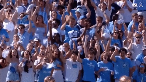 Excited North Carolina GIF by UNC Tar Heels