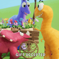 Flowers Blushing GIF by Claynosaurz