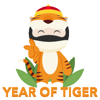 New Years Tiger Sticker by Ninja Van Singapore