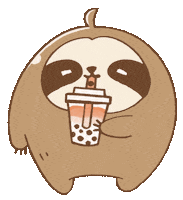 napteazzz drinking drinks crown 珍珠奶茶 Sticker