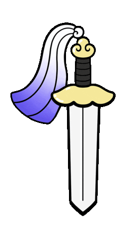 lunshu anime sparkle cny sword Sticker
