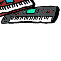 Keyboard Synth Sticker by narfsounds