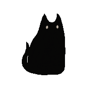 Black Cat Sticker