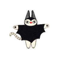Creepy Cute Cat Sticker by heidiroo