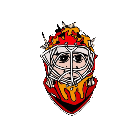 bonejackdesigns hockey goalie goalies bone jack designs Sticker