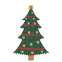 Christmas Tree Star Sticker by Happy Mouse Studio