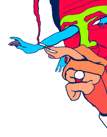 face smoking STICKER by Dax Norman