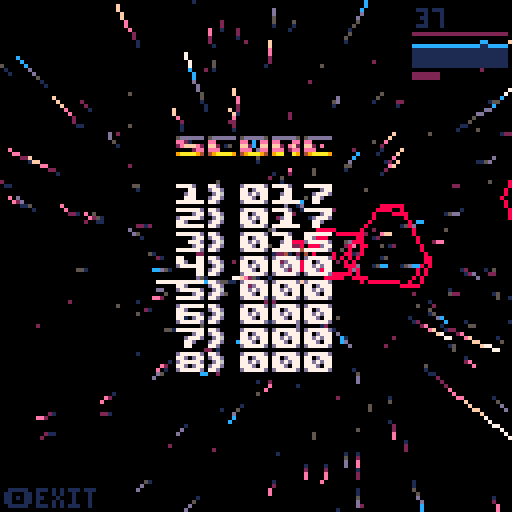 chiptune starfield pico8 highscore GIF