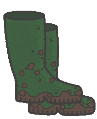 Wellies Beachcombing Sticker