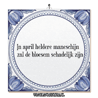 April Spreuk Sticker by Tegelspreuken.nl