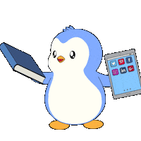 Studying Read A Book Sticker by Pudgy Penguins