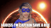 ComedianHollyLogan mask help superhero damn GIF