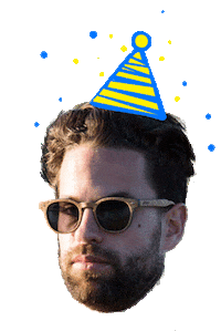 party hat donat Sticker by Kalaszib