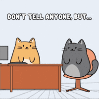 Whispering Tea Time GIF by MESA My Emotional Support Animal