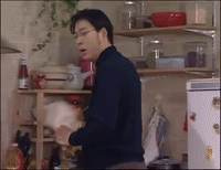 home with kids jia you er nv GIF
