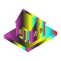 isohouses trippy crypto crazy sun Sticker