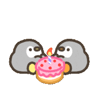 Birthday Penguin Sticker