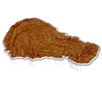 Fried Chicken 3D Sticker by AnimatedText