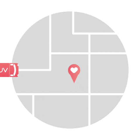 Heart Map Sticker by Roadway Moving