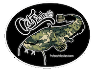 Catfish Cat Fishing Sticker by Hotspot Design
