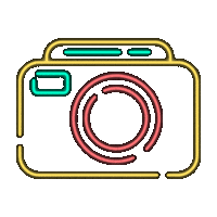 Neon Camera Sticker