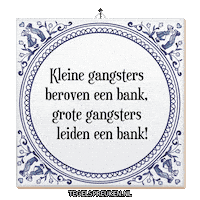 Bank Spanning Sticker by Tegelspreuken.nl