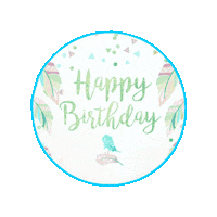 ddesign_with_ali blue happy birthday ddesignwithali happy birthday blue sticker Sticker