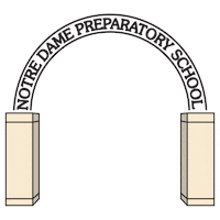 notredameprep notre dame ndp gateway notredame Sticker