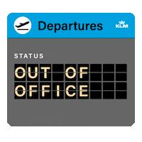 flying out of office Sticker by KLM
