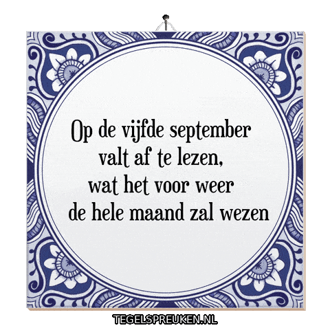 Storm September Sticker by Tegelspreuken.nl