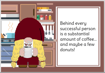 Gnome Coffee Addict GIF