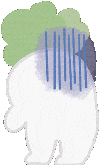 namacoroll sad upset down depressed Sticker