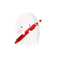Pilotpensg halloween ghost pen scribble Sticker