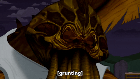 scared creature GIF by South Park 