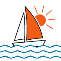 boats2sail lets go vacation ocean sea Sticker