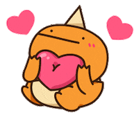 In Love Orange Sticker