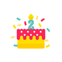 FlashCoffeeTH birthday cake 2 happybirthday Sticker