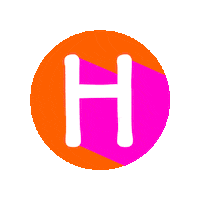 Pink Orange Sticker