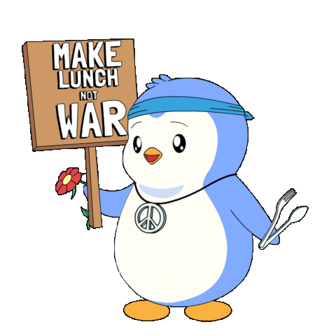 War Penguin Sticker by Pudgy Penguins