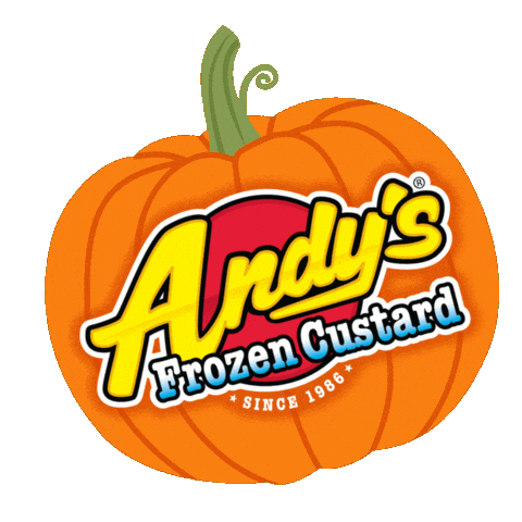 Pumpkin Spice Fall Sticker by Andy's Frozen Custard
