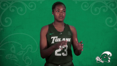 women's basketball pass GIF by GreenWave