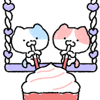 rangd_darng love art cat illustration Sticker